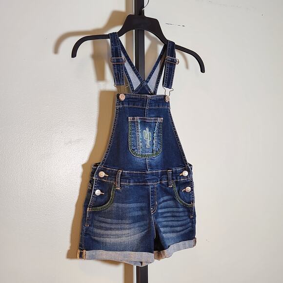 CUSTOM Embroidered Denim Overalls, Kids Size 7/8 - Picture 3 of 11